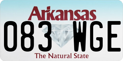 AR license plate 083WGE