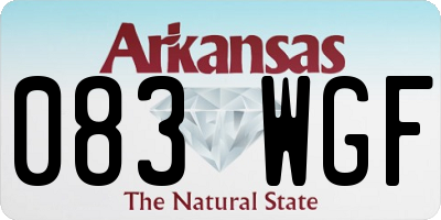 AR license plate 083WGF