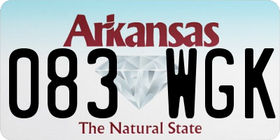 AR license plate 083WGK
