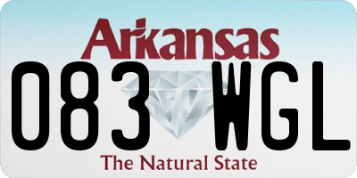 AR license plate 083WGL