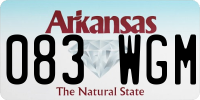 AR license plate 083WGM
