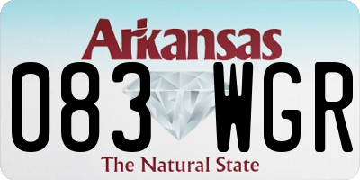 AR license plate 083WGR