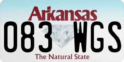 AR license plate 083WGS