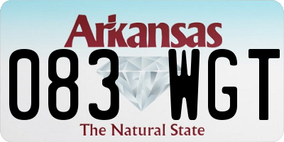 AR license plate 083WGT