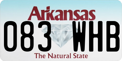 AR license plate 083WHB