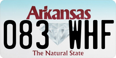 AR license plate 083WHF
