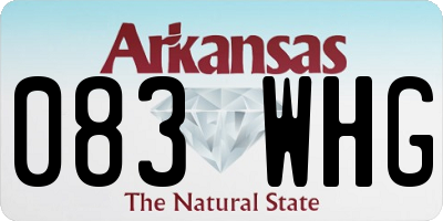AR license plate 083WHG