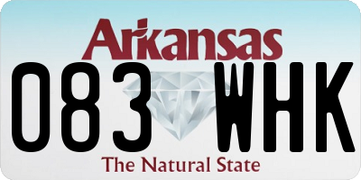 AR license plate 083WHK