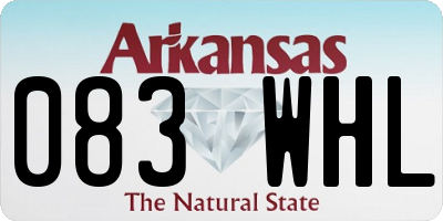 AR license plate 083WHL