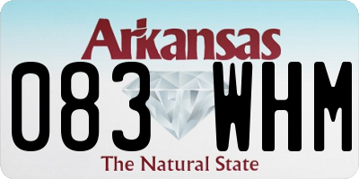AR license plate 083WHM