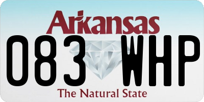 AR license plate 083WHP