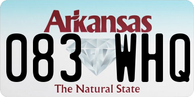 AR license plate 083WHQ