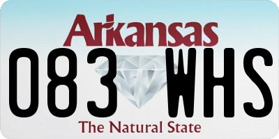 AR license plate 083WHS