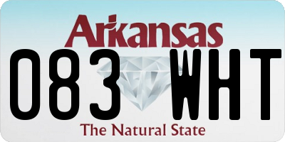 AR license plate 083WHT