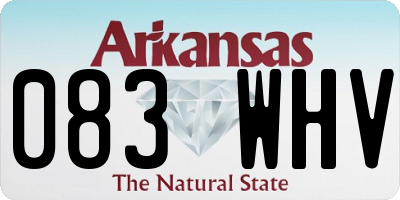 AR license plate 083WHV