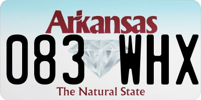 AR license plate 083WHX