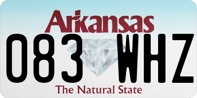 AR license plate 083WHZ