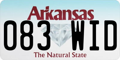 AR license plate 083WID