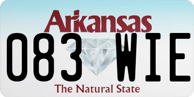 AR license plate 083WIE
