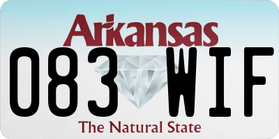 AR license plate 083WIF
