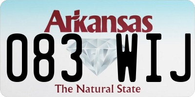 AR license plate 083WIJ