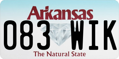 AR license plate 083WIK