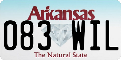 AR license plate 083WIL
