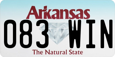 AR license plate 083WIN