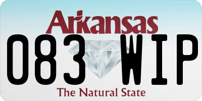 AR license plate 083WIP