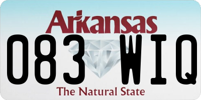 AR license plate 083WIQ