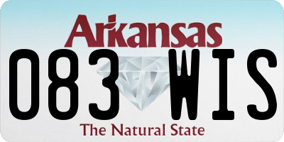 AR license plate 083WIS