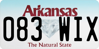 AR license plate 083WIX