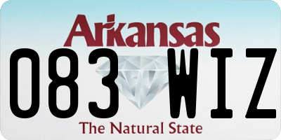 AR license plate 083WIZ