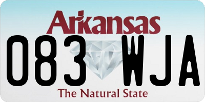 AR license plate 083WJA