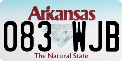 AR license plate 083WJB