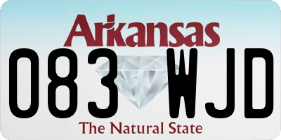 AR license plate 083WJD