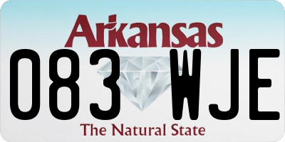 AR license plate 083WJE