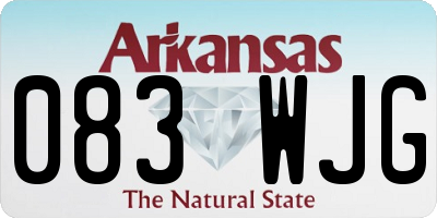 AR license plate 083WJG