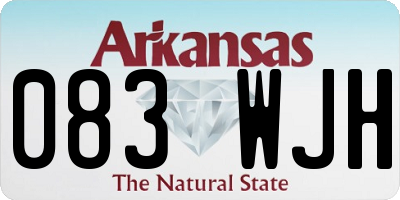 AR license plate 083WJH