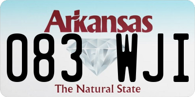 AR license plate 083WJI