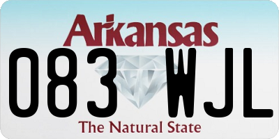 AR license plate 083WJL