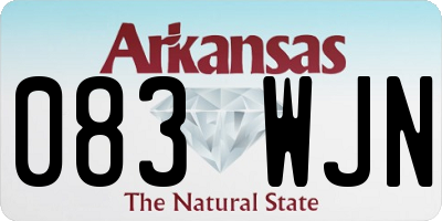 AR license plate 083WJN