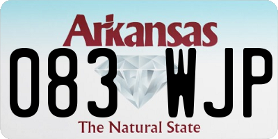 AR license plate 083WJP