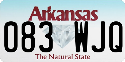 AR license plate 083WJQ