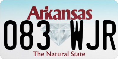 AR license plate 083WJR