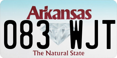 AR license plate 083WJT