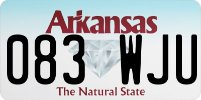 AR license plate 083WJU