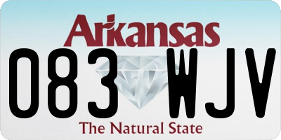 AR license plate 083WJV