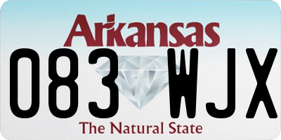 AR license plate 083WJX