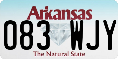 AR license plate 083WJY